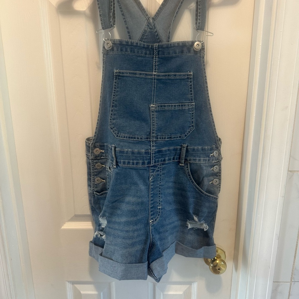 NWT No Boundaries Light Blue Denim Overalls